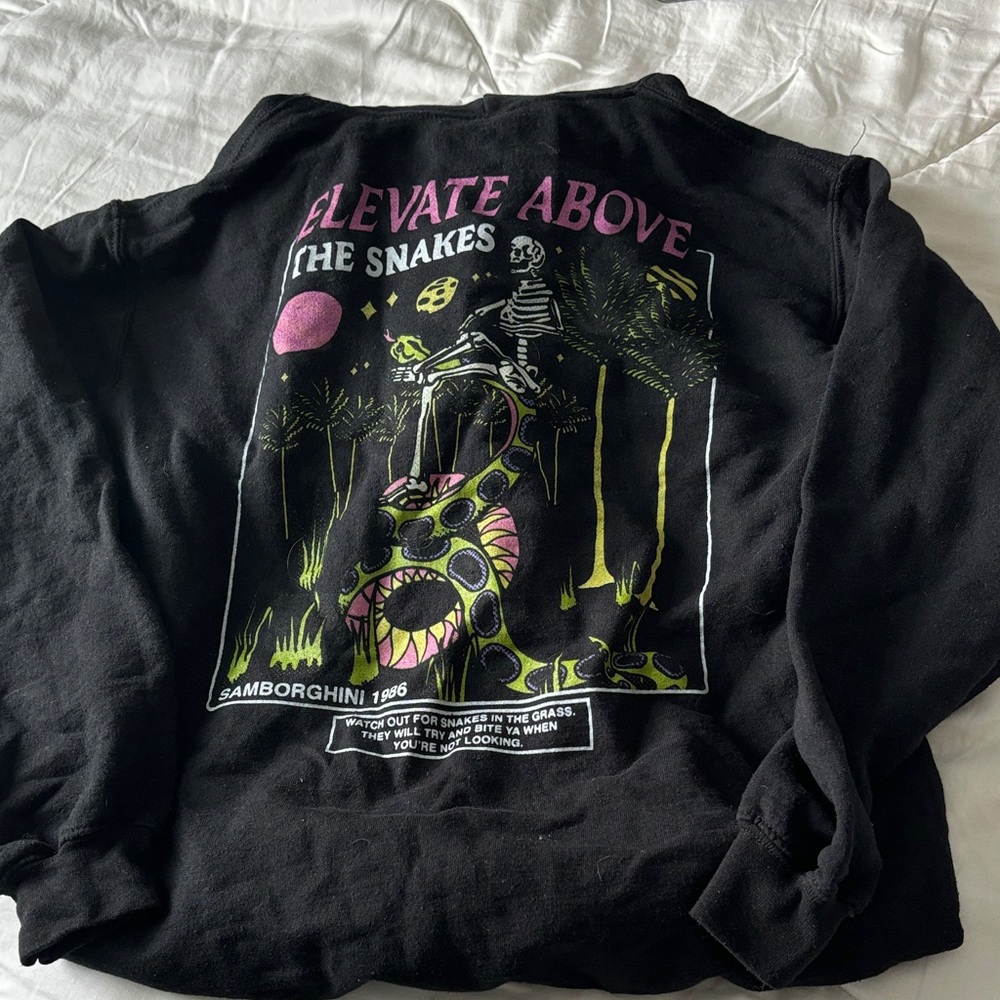 Samborghini Black and Pink Reptile Sweatshirt